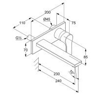 Смесители Смеситель для раковины, хром 