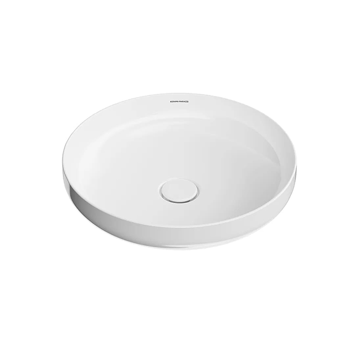 Раковина накладная 46 с крепежом, цвет белый глянцевый