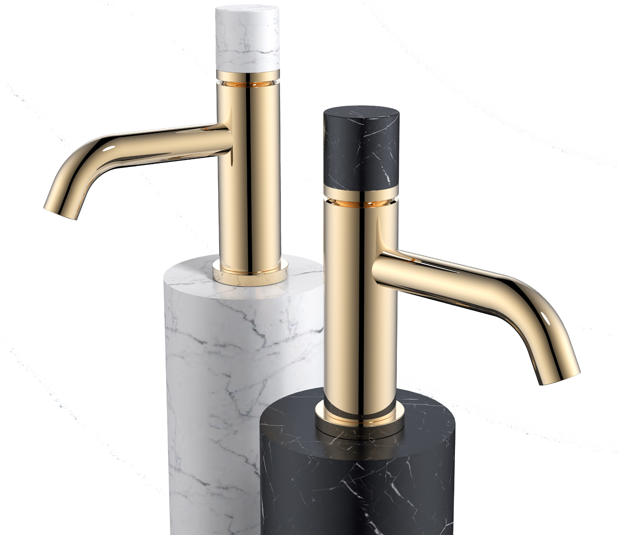 Смесители Смеситель для умывальника низкий GOLD MRAMOR BLACK 