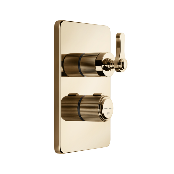 Смесители Смеситель встраиваемый, термостатический, с запорным вентилем, внешняя часть, цвет Warm Bronze PVD 