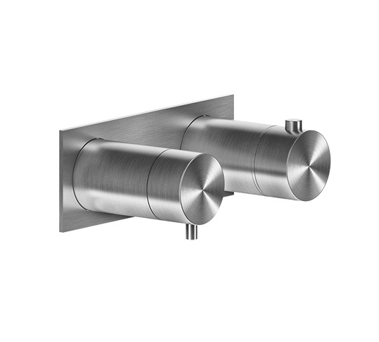 Смесители Термостат для ванны внешняя часть сталь шлифованная 