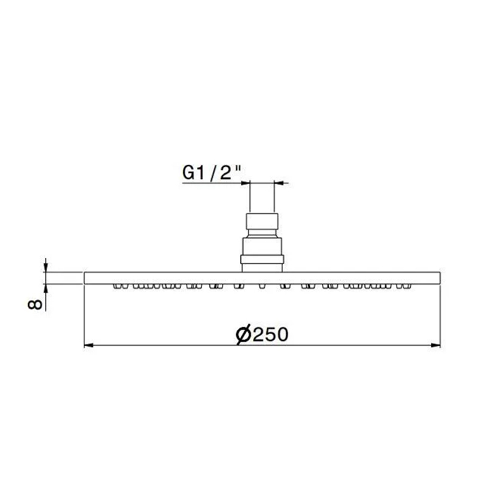 Душевая программа Верхний душ круглый, цвет черный матовый 