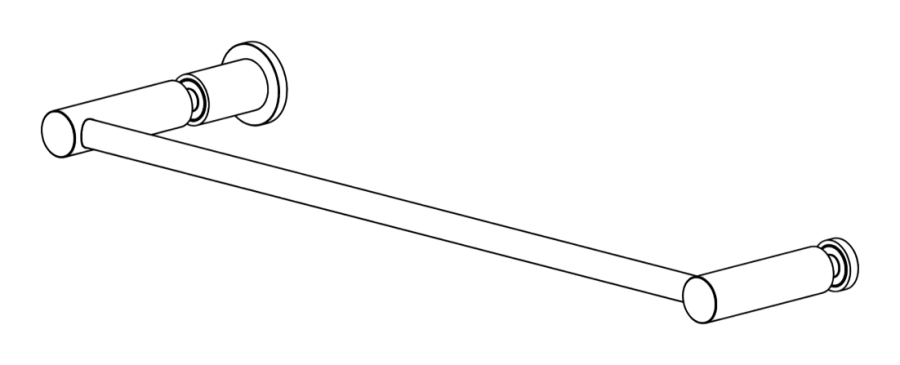 Комплектующие Ручка для стеклянной душевой кабины Stem, крепление снаружи, L.400 мм, с внутренней стороны кнопка, сталь, цвет сатинированная сталь 