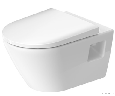 Унитазы Унитаз подвесной, 370x540x400, сиденье в комплекте, цвет белый 