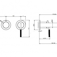 Смесители Смеситель для ванны внешняя часть хром 