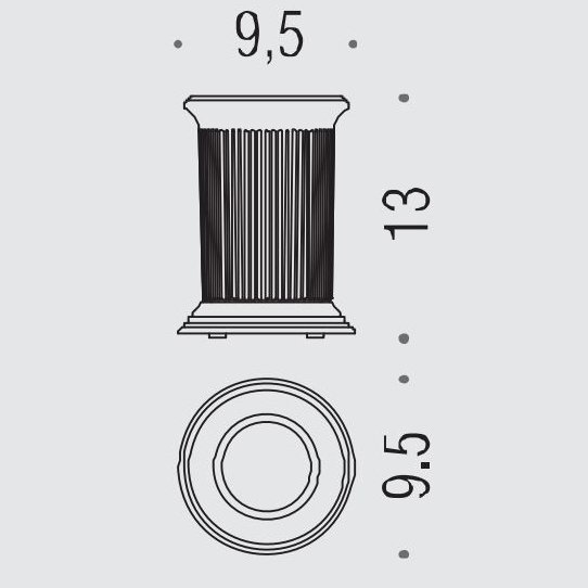 Аксессуары для ванной Стакан настольный, цвет античная бронза/матовое стекло 
