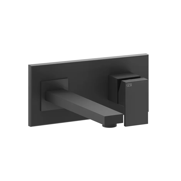 Смесители Встраиваемый однорычажный смеситель с инд. длиной излива (70-300мм)(внешние части), цвет черный 