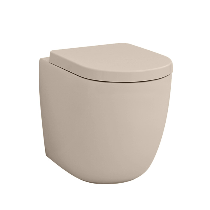 Унитазы Унитаз напольный 53х37хh42см, безободковый, слив универсальный, с крепежом, цвет matera 