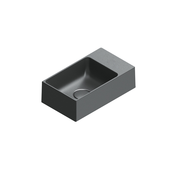 Раковины Раковина 40x23, без отверстий под смеситель, покрытие Cataglaze+, цвет черный матовый 