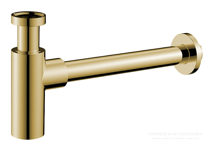 Дизайнерский сифон для раковины Sottolavabo, 1``1/4, цвет золото