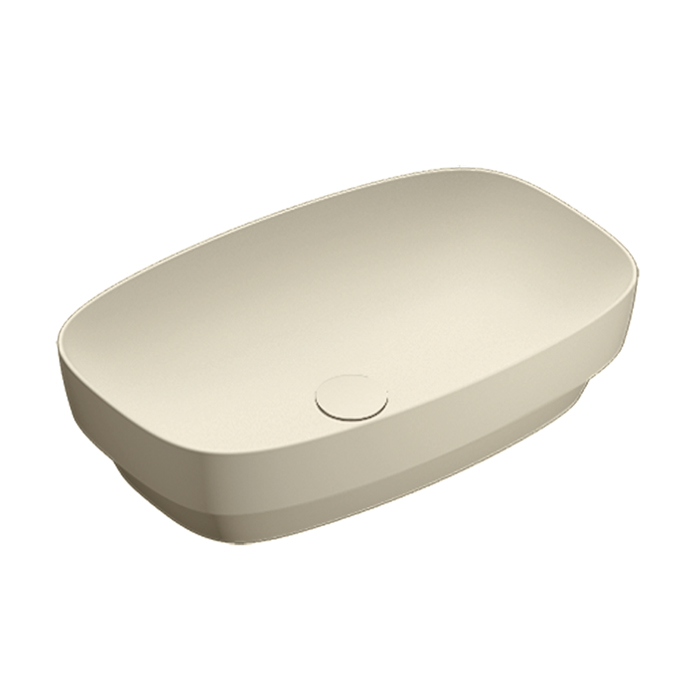 Раковины Раковина 60x38 встраиваемая, без отверстия под смеситель, покрытие Cataglaze+, цвет Lino Satinato 