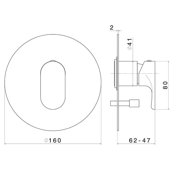 Смесители Встроенный однорычажный смеситель для душа с переключателем на 2 источника, цвет черный матовый 