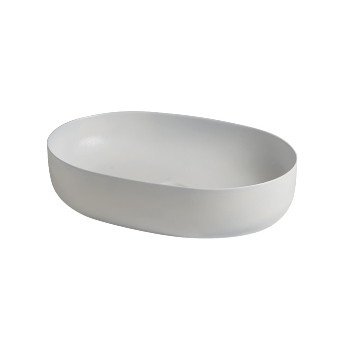 Раковины Раковина накладная 55х35 см, без отверстий под смеситель, цвет белый глянцевый 