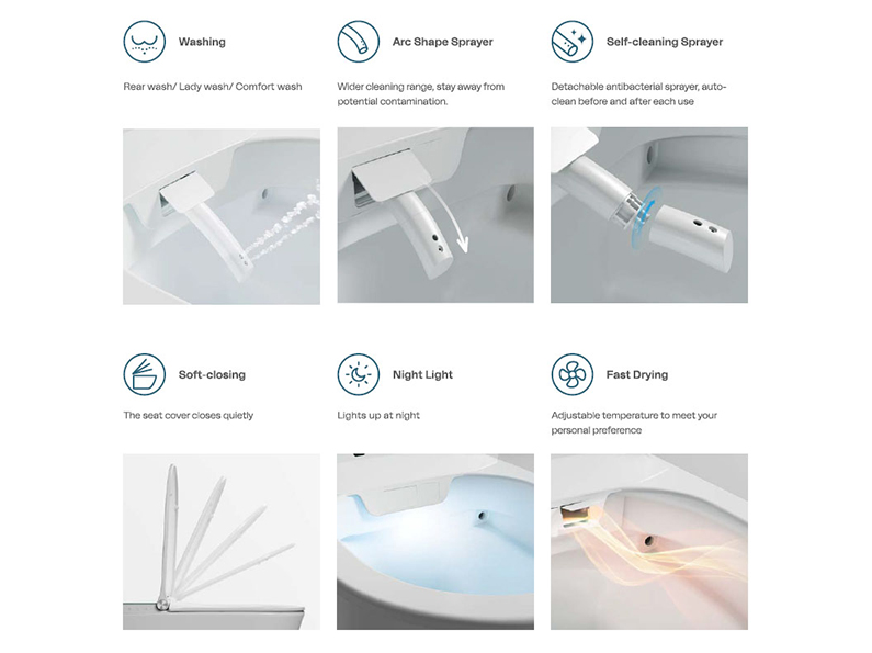 Унитазы-биде Унитаз подвесной в комплекте с крышкой-биде 