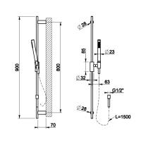 Душевая программа Душевой гарнитур хром 