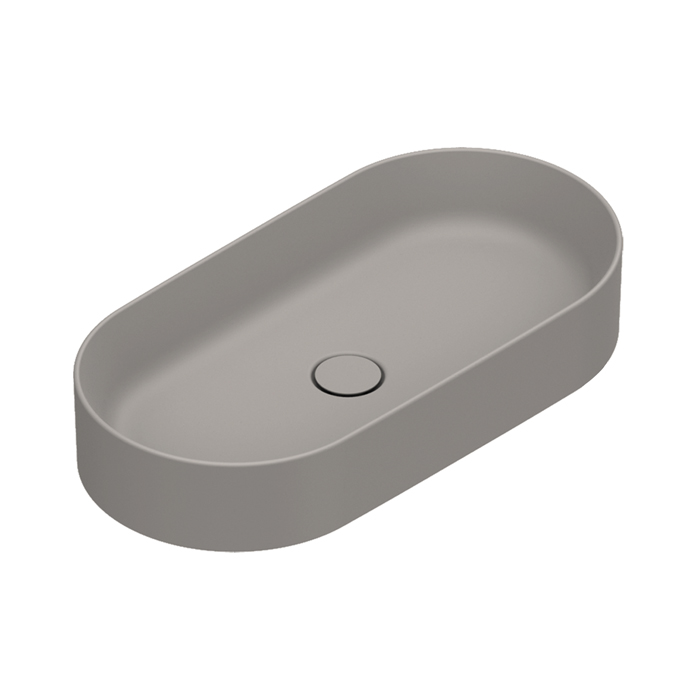 Раковины Раковина настольная. Без перелива. 70x35 h12см, без отверстий под смеситель, покрытие Cataglaze+, цвет Tortora Satinato 