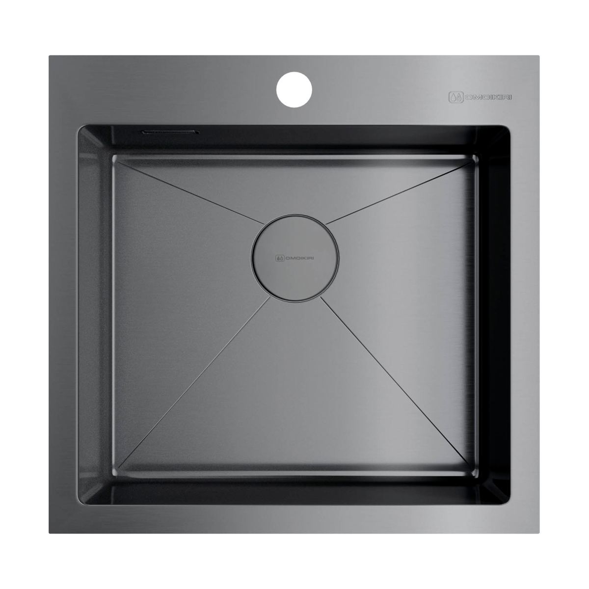 Кухонные мойки Кухонная мойка 510x510x200 Akisame 51-GM нержавеющая сталь/вороненая сталь 