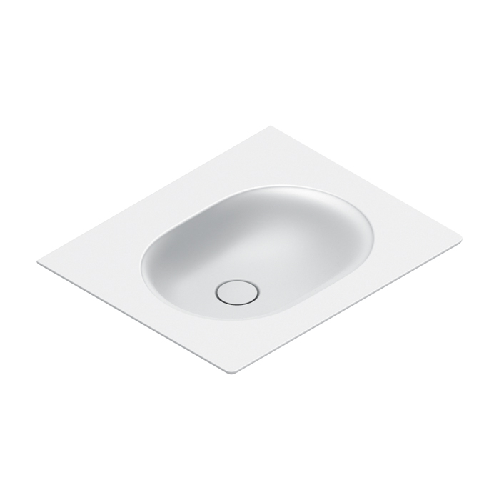 Раковины Раковина консоль 60x50, без отверстий под смеситель, покрытие Cataglaze+, цвет белый матовый 