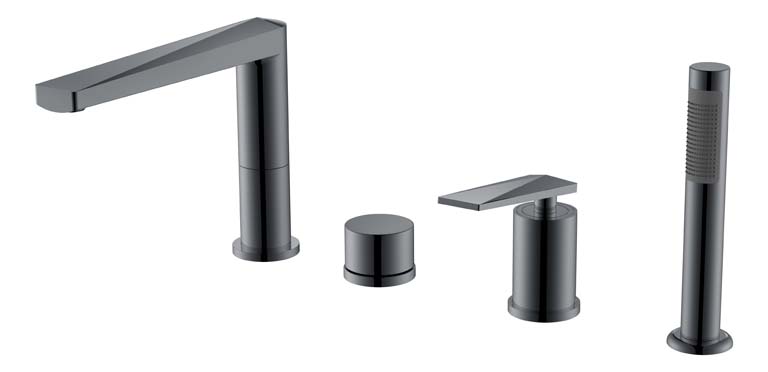 Смесители Смеситель врезной на борт ванны Shine Gun Metall 