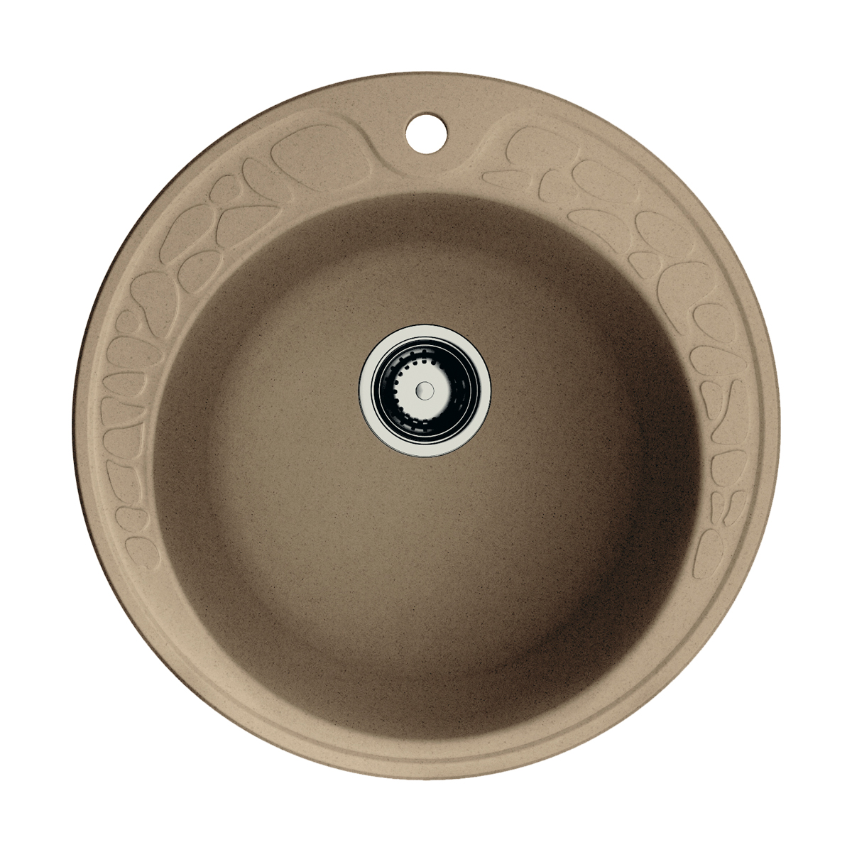 Кухонные мойки Кухонная мойка 510x510x195 Tovada 51-CA Artgranit/карамель 