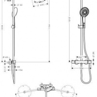 Душевая программа Showerpipe 240 1jet с термостатом, хром 