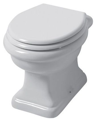 Унитазы Напольный унитаз 56,5 см, выход в стену, цвет белый глянцевый 