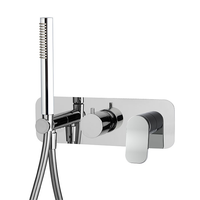 Смесители Смеситель для душа, встраиваемый, с ручным душем, с переключатем на 2 выхода, цвет хром 