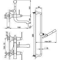 Смесители Смеситель для ванны (золото | черный матовый) 