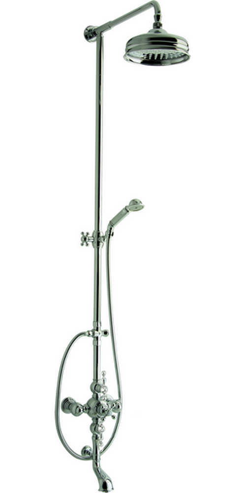 Душевая программа  Arcana America Термостатический смеситель для ванны/душа с душевым комплектом и верхним душем, цвет хром 