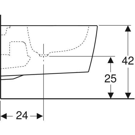 Биде Биде подвесное 54х37 см, с отверстием под смеситель 