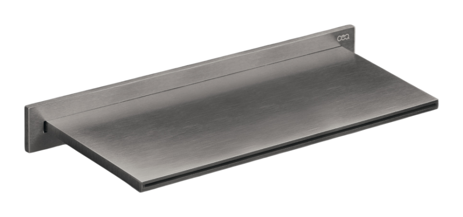 Комплектующие Излив Free Ideas, настенный, 225х100х30 мм, каскадный, внешняя часть, сталь, цвет сатинированная сталь 