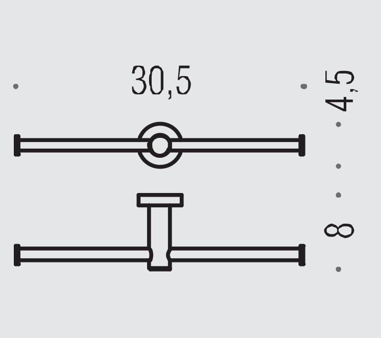 Аксессуары для ванной Держатель для туалетной бумаги двойной, цвет хром 