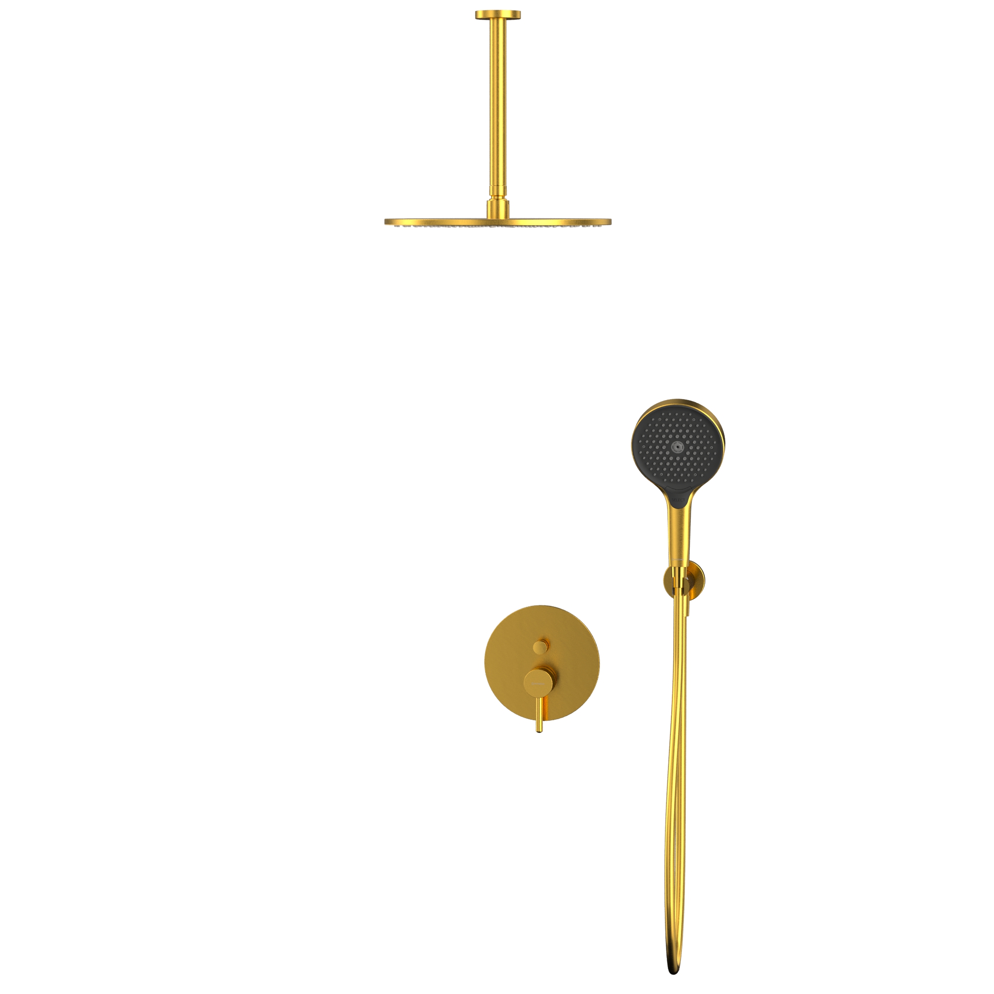 Душевая программа Система для душа скрытого монтажа YSET12TOPGLB (брашированное золото) 