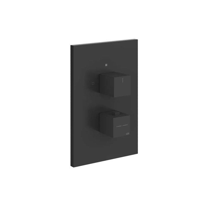 Смесители Встраиваемый термостат, подключение на 3/4, с переключателем на 3 выхода(внешние части), цвет черный 