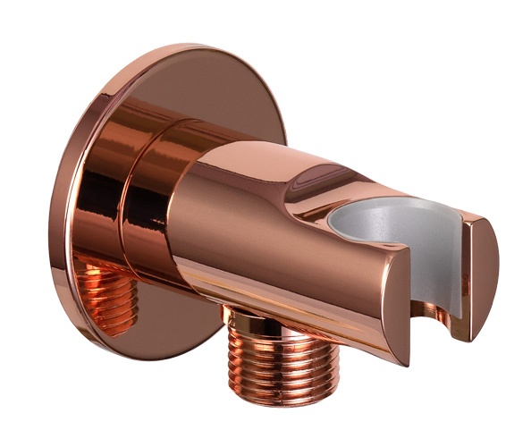 Комплектующие Подключение для душевого шланга с держателем лейки, медь 