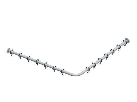 Комплектующие Набор штанг для душевой занавески (хром) 