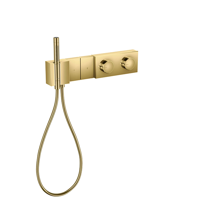 Смесители Смеситель для душа 470/100, встраиваемый, термостат, на 2 источника, с ручным душем, цвет золото 