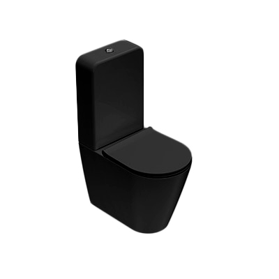 Унитазы Напольный унитаз FORTY3, размер 58 см, крепление в комплекте, цвет ar (Nero opaco) 