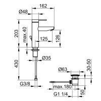 Смесители Смеситель для раковины (хром) 