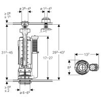 Механизмы смыва для унитазов Impuls Type 290 282.303.21.2 Сливной механизм 