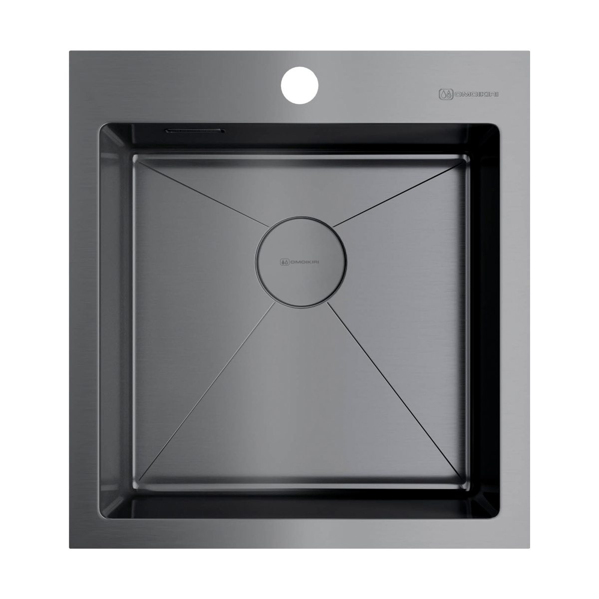 Кухонные мойки Кухонная мойка 460x510x200 Akisame 46-GM нержавеющая сталь/вороненая сталь 