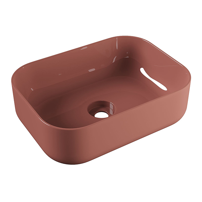 Раковины Раковина 50x37хВ16,5, накладная, без отверстия под смеситель, табаско глянцевый 