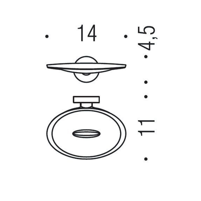 Аксессуары для ванной Мыльница подвесная, металлическая, цвет PVD нержавеющая сталь 