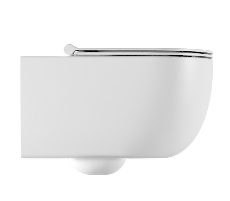 Унитазы Подвесной безободковый унитаз c крепежом fix10, 55x35 см, цвет серый матовый 