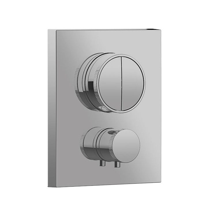 Смесители Термостат для ванны на 2 потребителя, внешняя часть, хром 