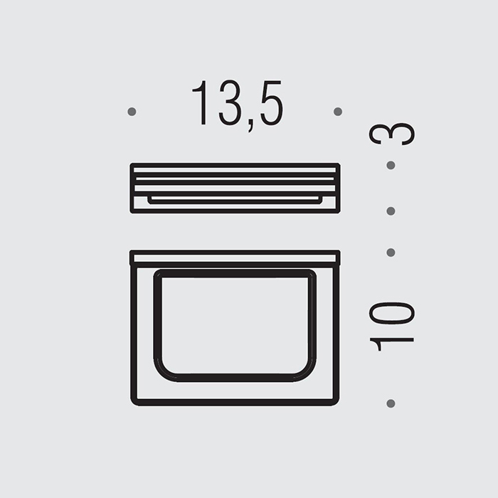 Аксессуары для ванной Мыльница подвесная, цвет PVD золото матовое/матовое стекло 