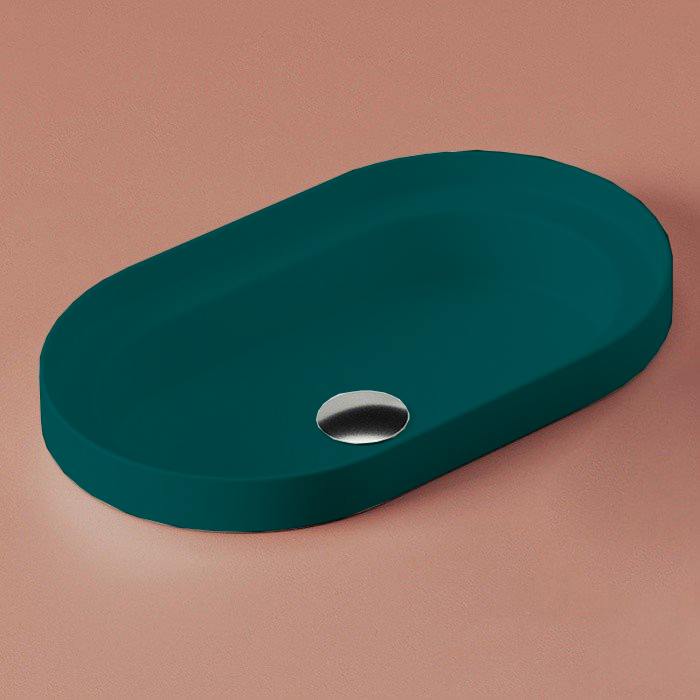 Раковины Раковина встраиваемая 60х35 см, цвет verde foresta 