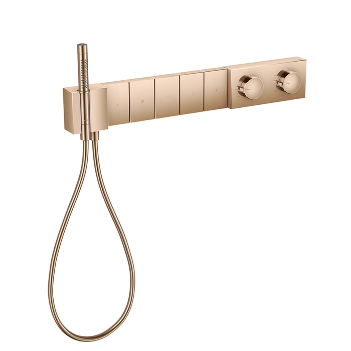 Смесители Смеситель для душа 680/100, встраиваемый, термостат, на 5 источников, с ручным душем, цвет красное золото 