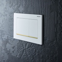 Системы инсталляции Omega 30 115.080.KK.1 Накладная панель для унитаза (Белый | Золото) 