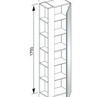 Мебель для ванной Шкаф-пенал - петли справа (инокс) 